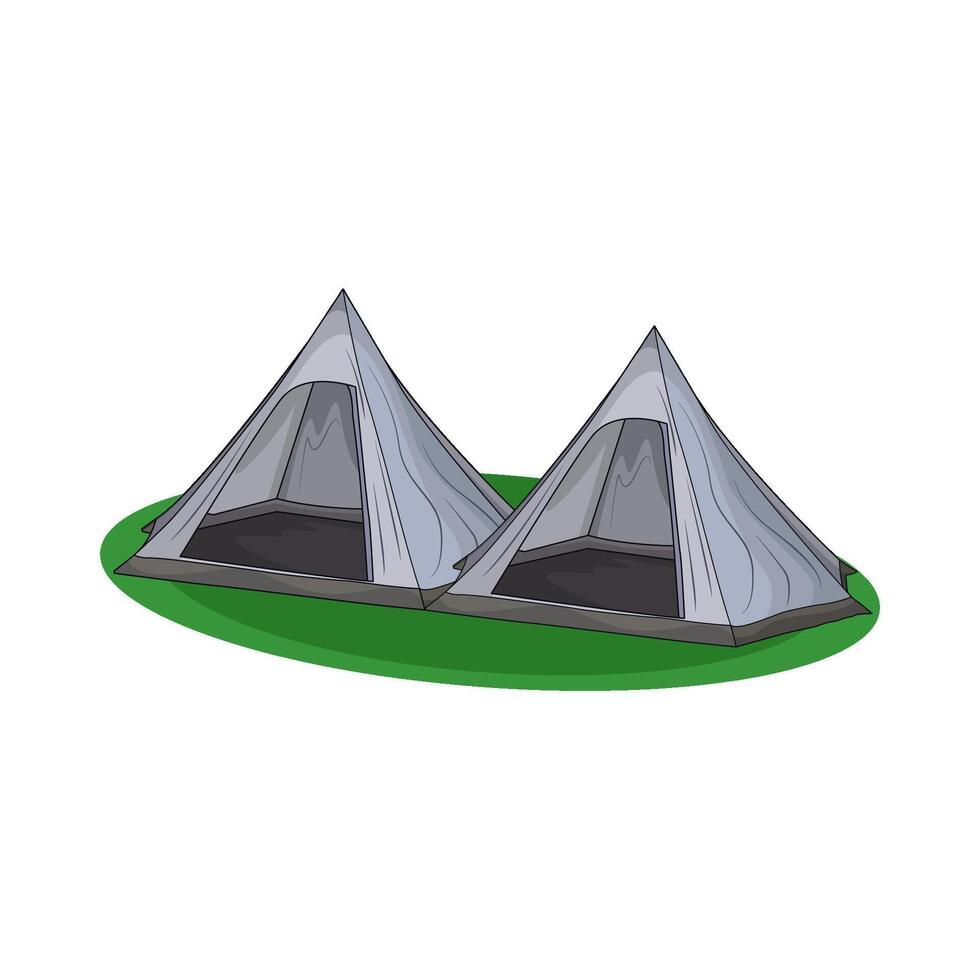 illustration of tent vector