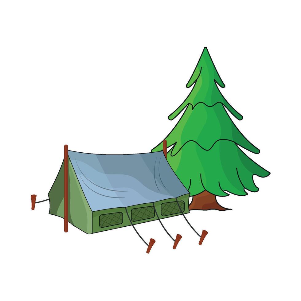 illustration of camping tent vector