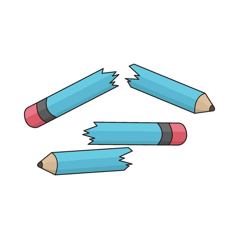 illustration of broken pencil vector