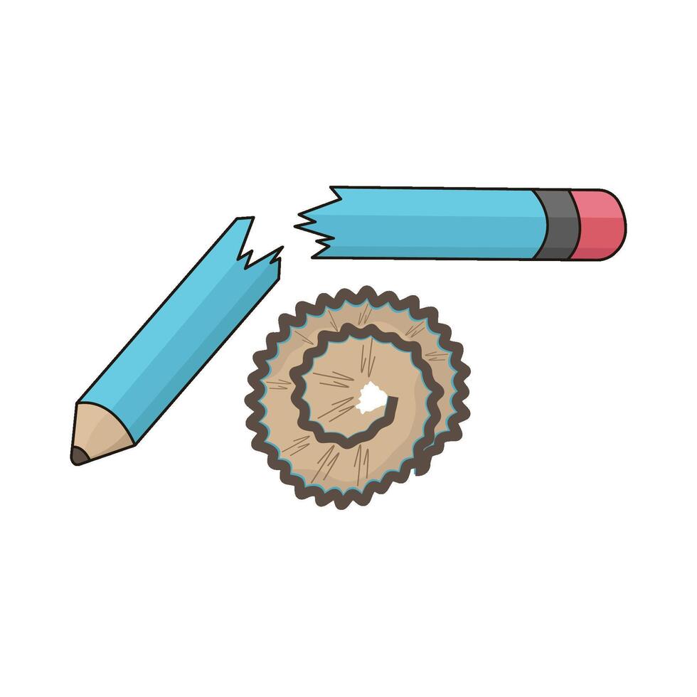 illustration of broken pencil vector