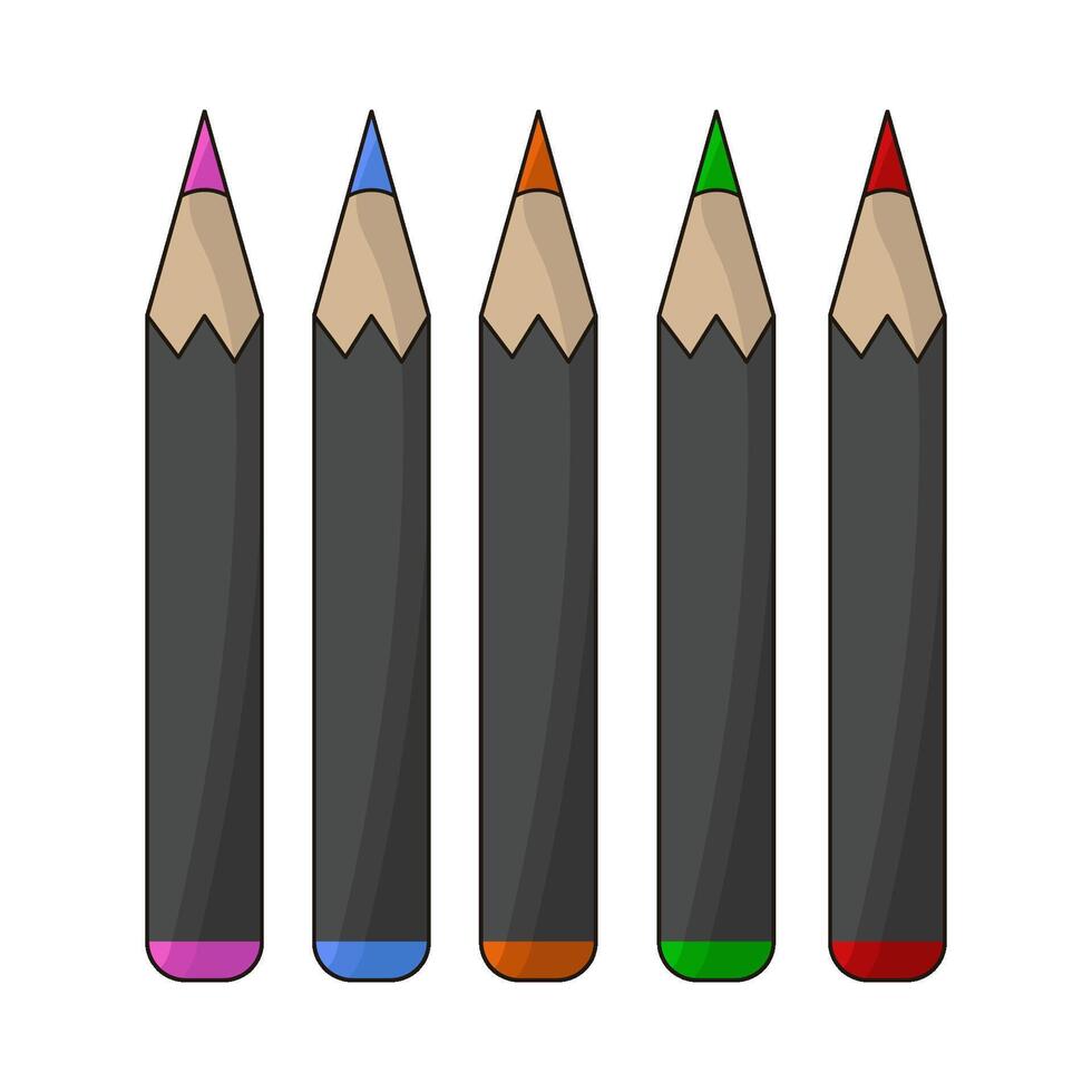 illustration of colored pencils vector