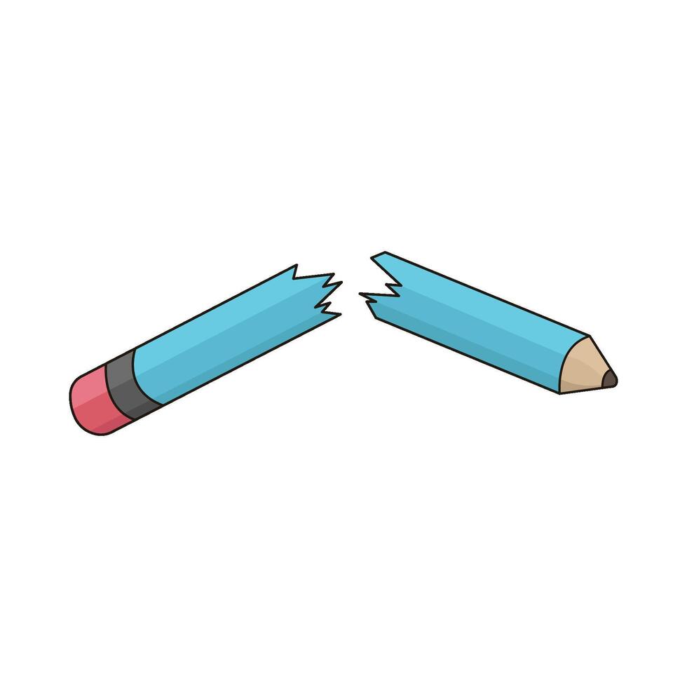 illustration of broken pencil vector