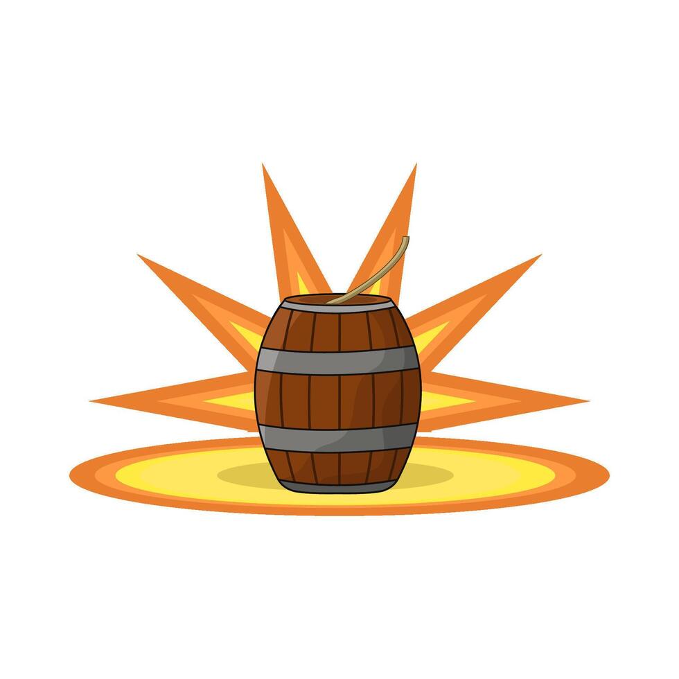 illustration of barrel bomb vector