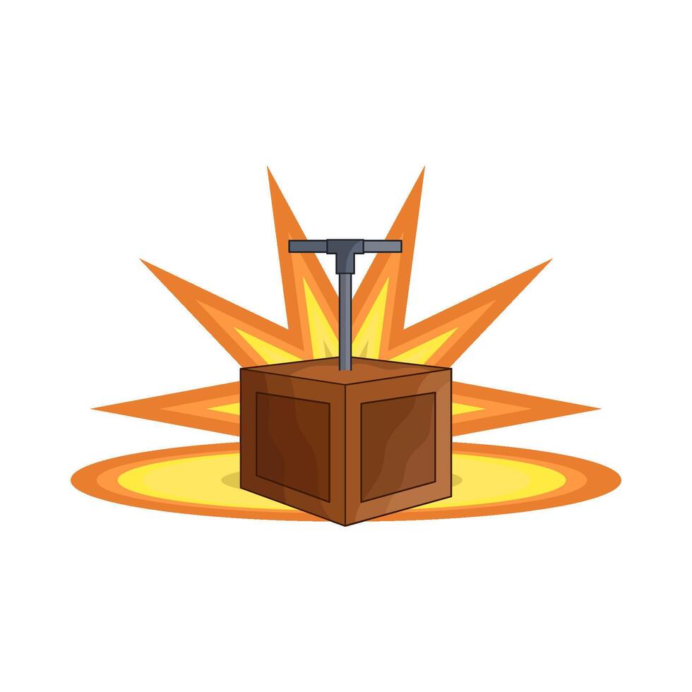 illustration of detonator box vector