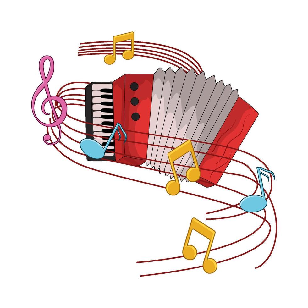 illustration of accordion vector