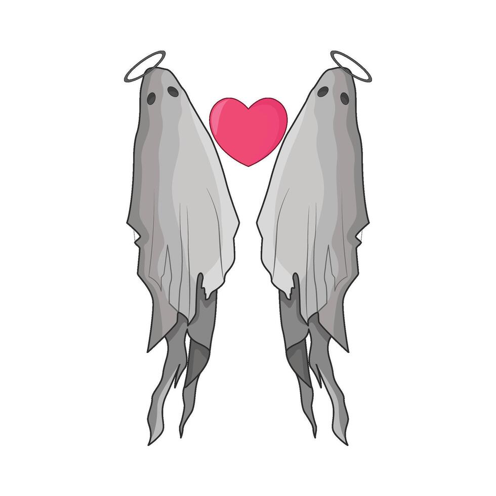 illustration of ghost couple vector