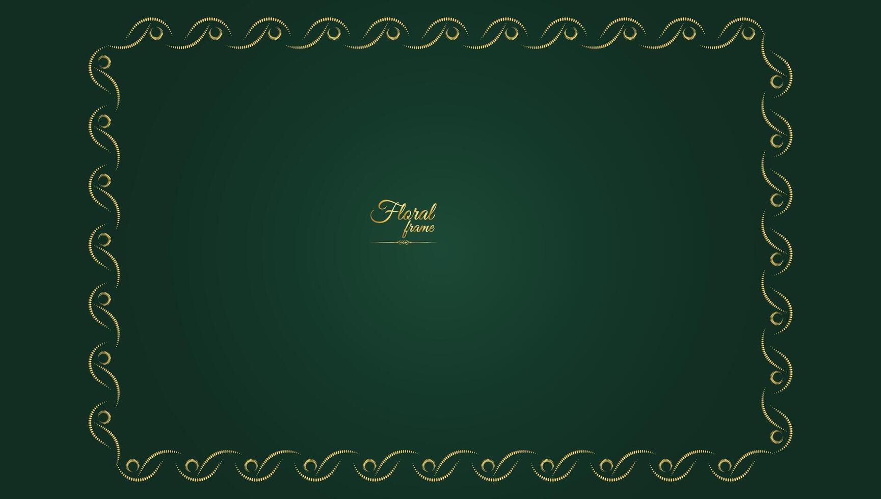 Decorative floral Gold frame and border Frame vector