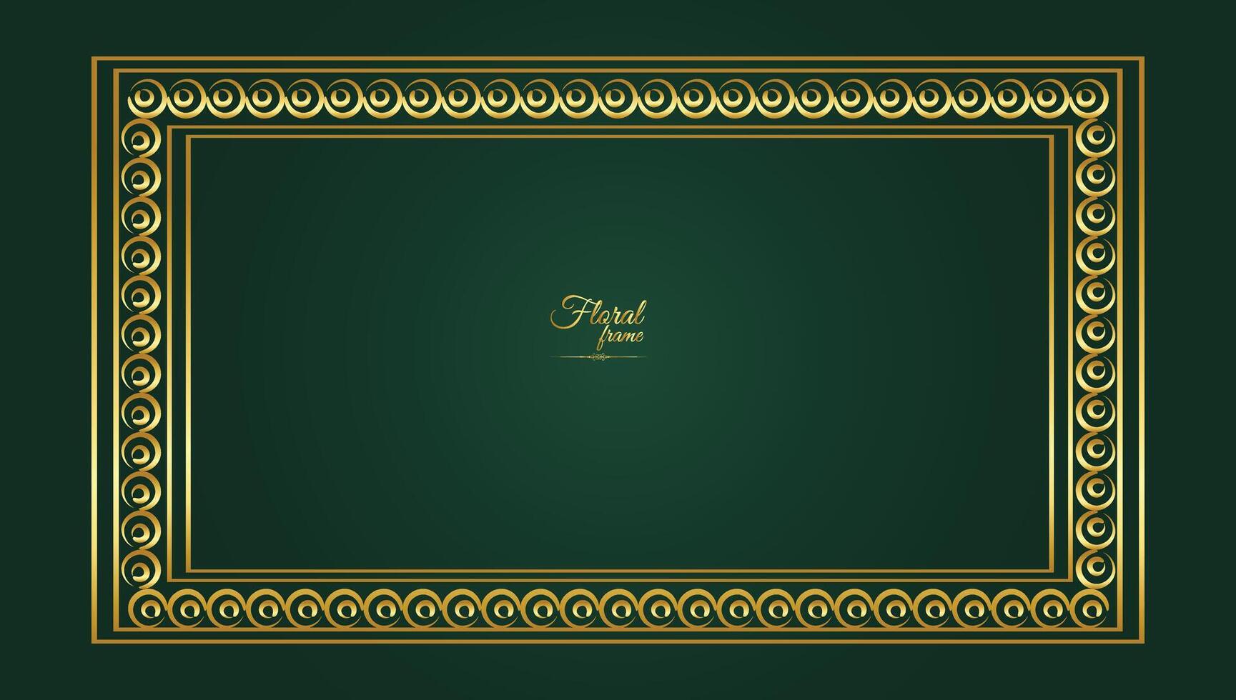Decorative floral Gold frame and border Frame vector