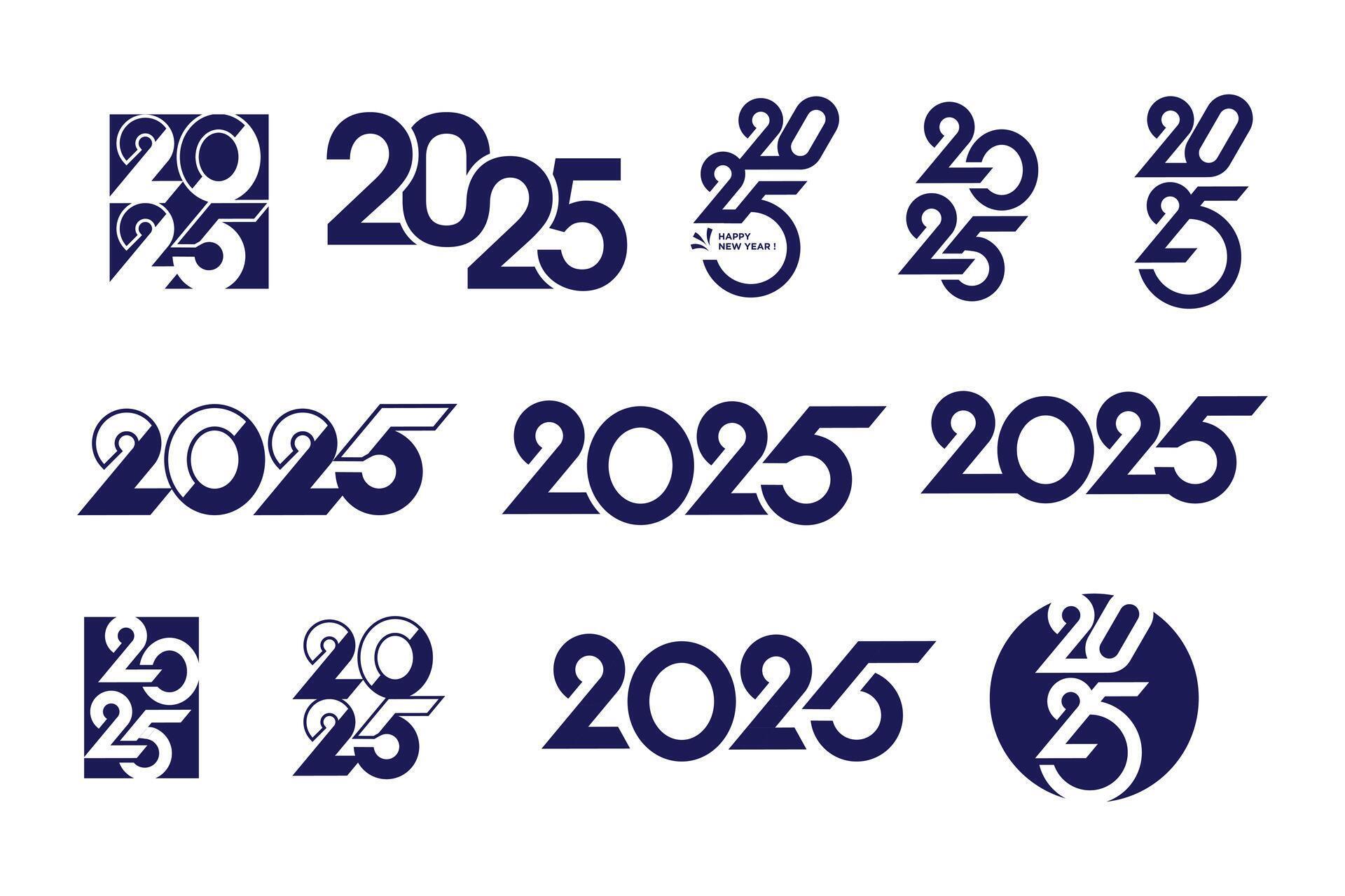 2025 Design Element Logo With Creative Modern Cool Concept High Resolution Vector