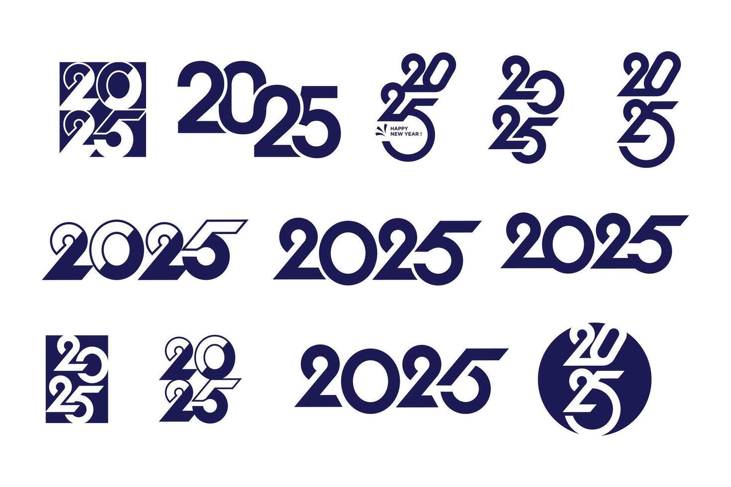 2025 design element logo with creative modern cool concept high resolution 47468613 Vector Art