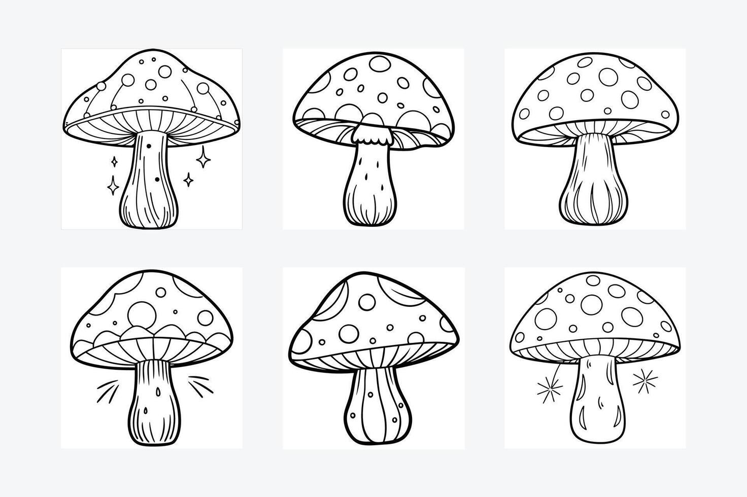 Mushroom Silhouette illustration vector