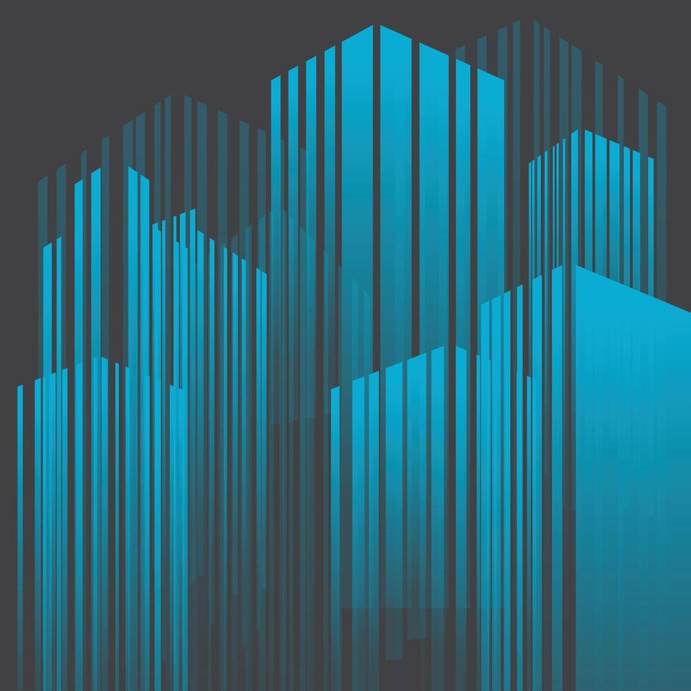 Smart Building Concept Design in a Futuristic Cityscape vector