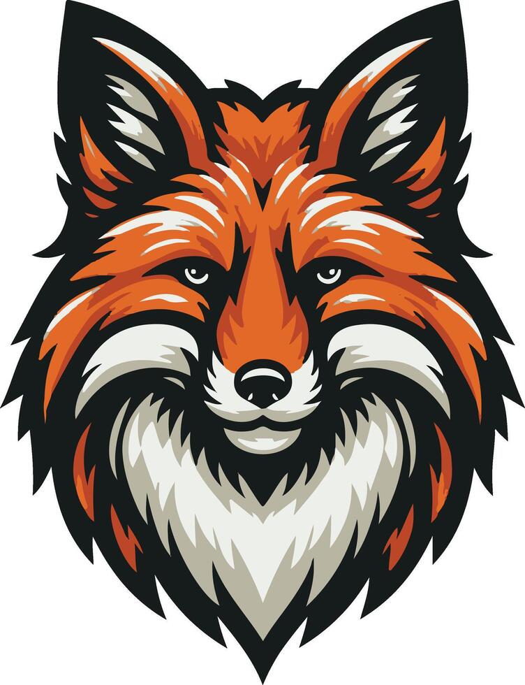 fox head clip art illustration vector
