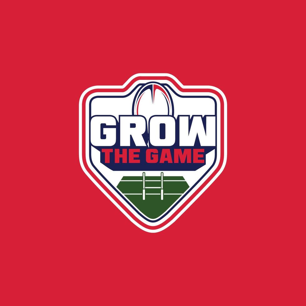 Rugby Logo, American Logo Sport. Rugby logo colorful, Football badge logo template vector