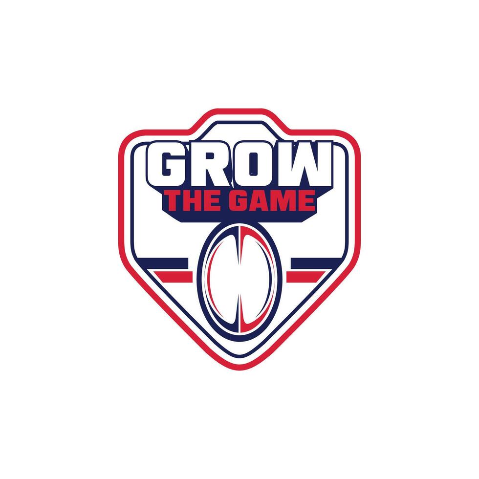 Rugby Logo, American Logo Sport. Rugby logo colorful, Football badge logo template vector
