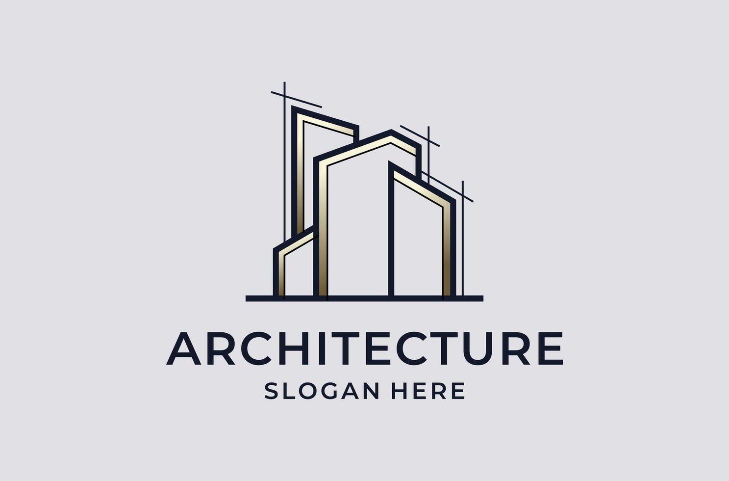 best logo mark for architecture identity vector