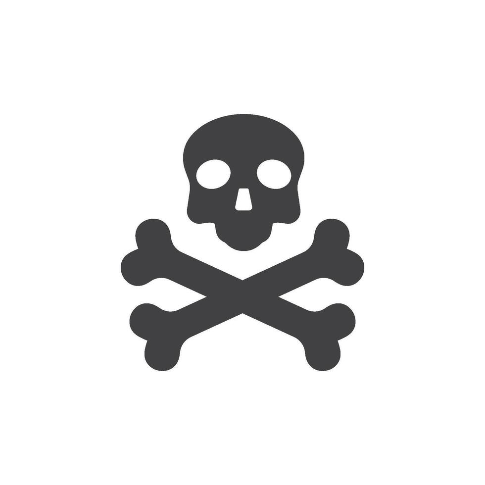 Crossbones illustration logo icon vector