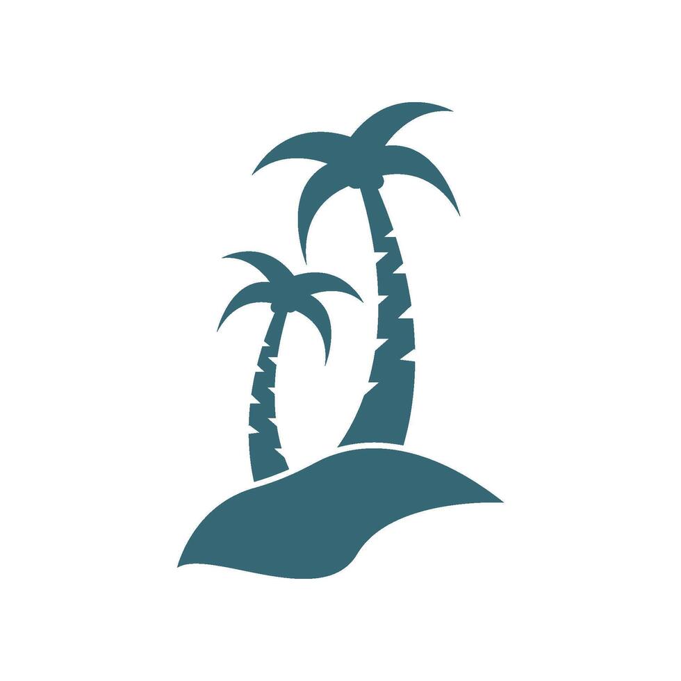 Palm tree summer illustration vector