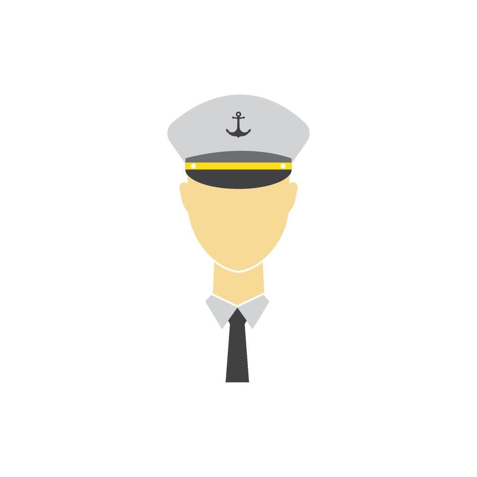 Captain hat skipper icon vector