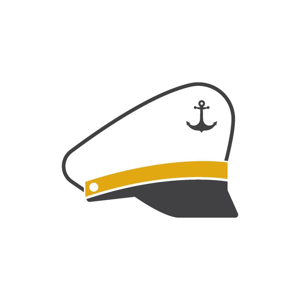 Captain hat skipper icon vector