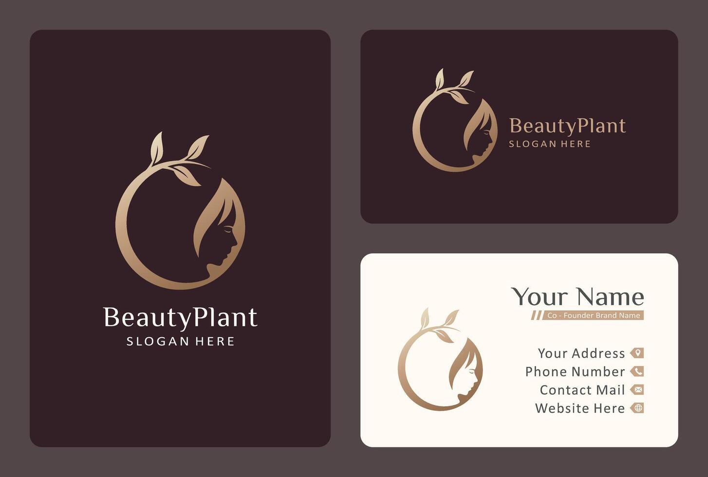 linear beautiful face chime with leaf logo design. vector