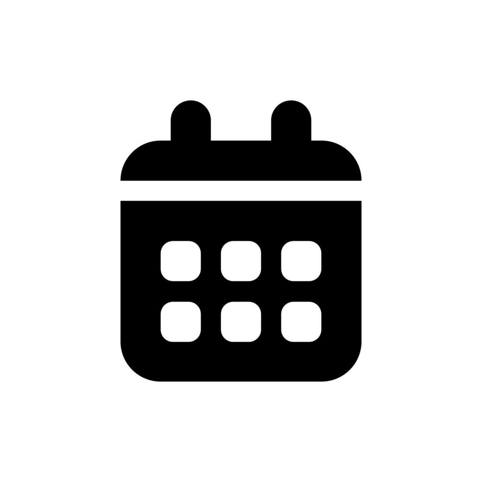 black calendar icon vector