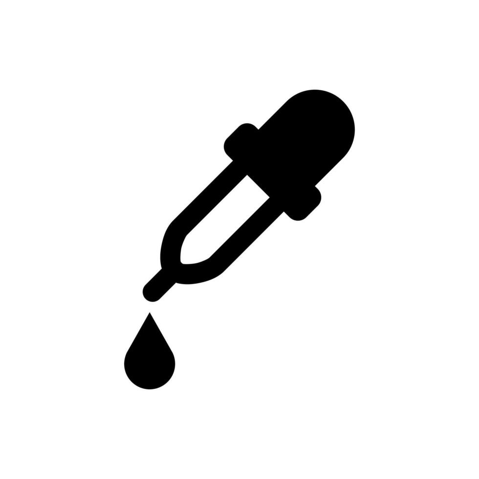 dropper icon, serum, icon simple black illustration vector