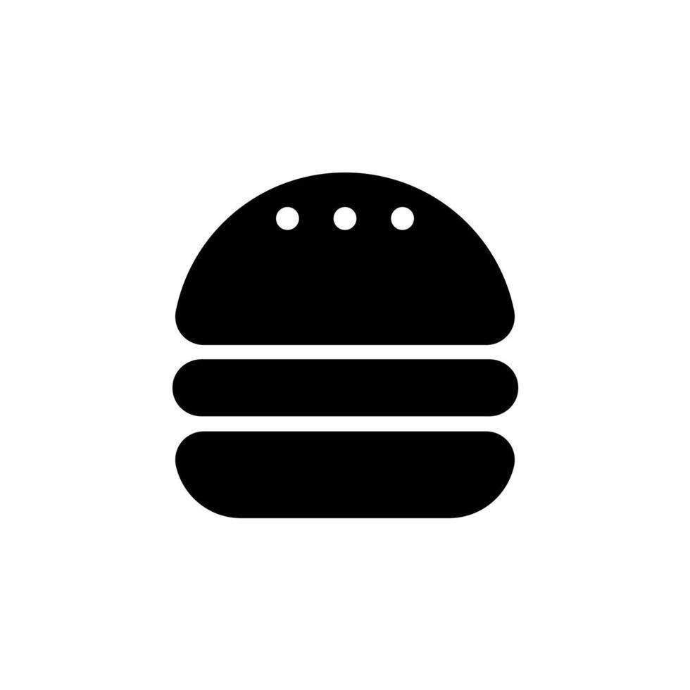 burger icon black and white vector