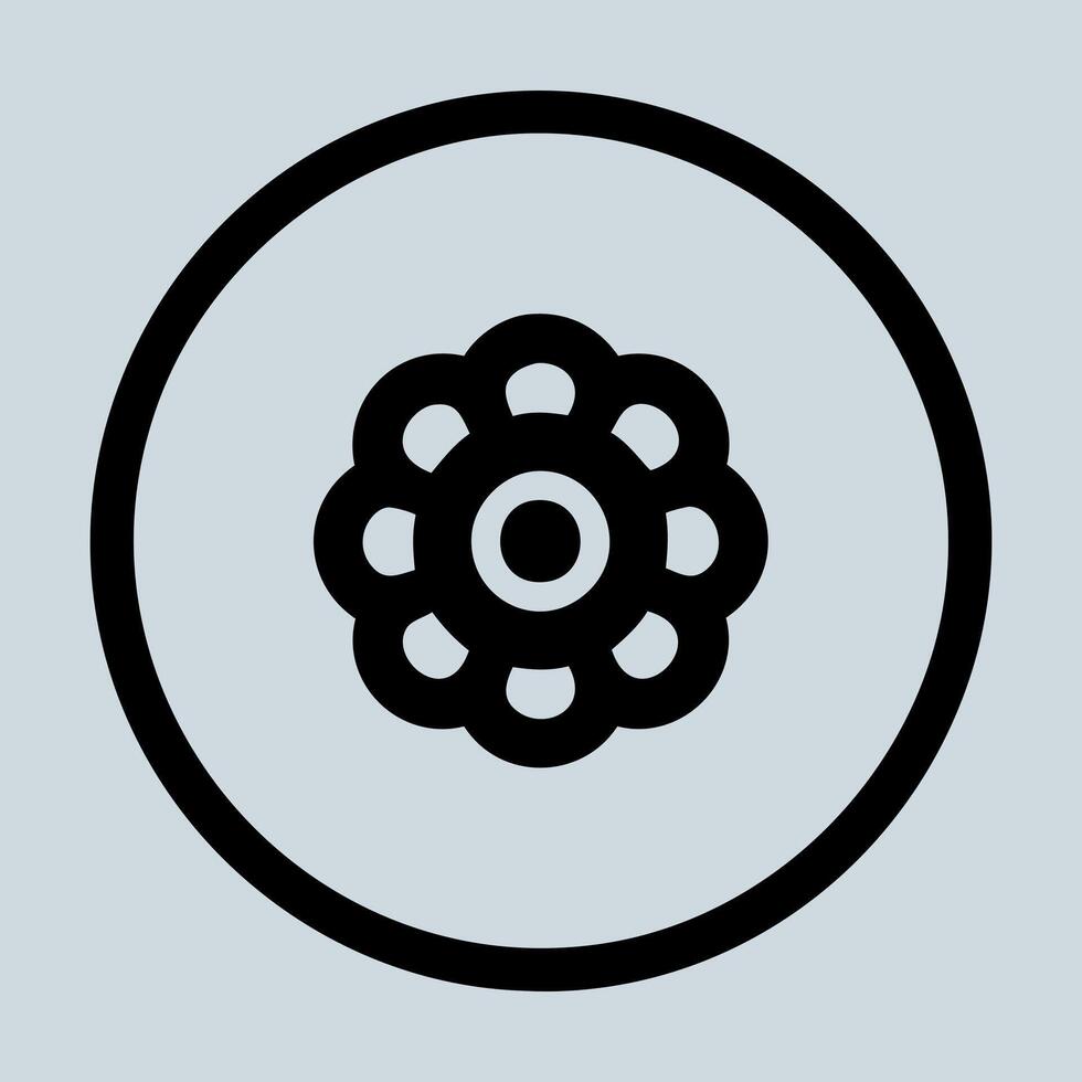 icon of setting cogweehl in a circle vector