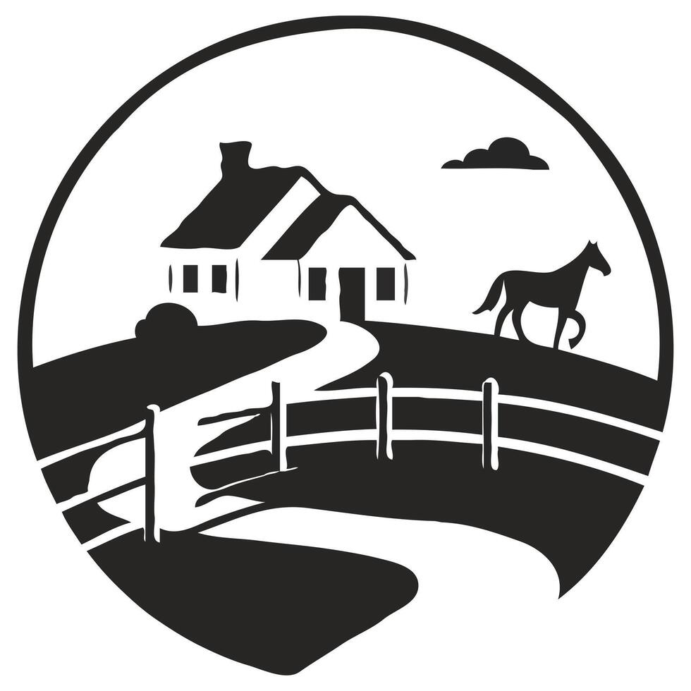 Flat design house silhouette vector