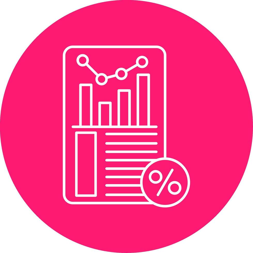 Sales Report Line Multi Circle Icon vector