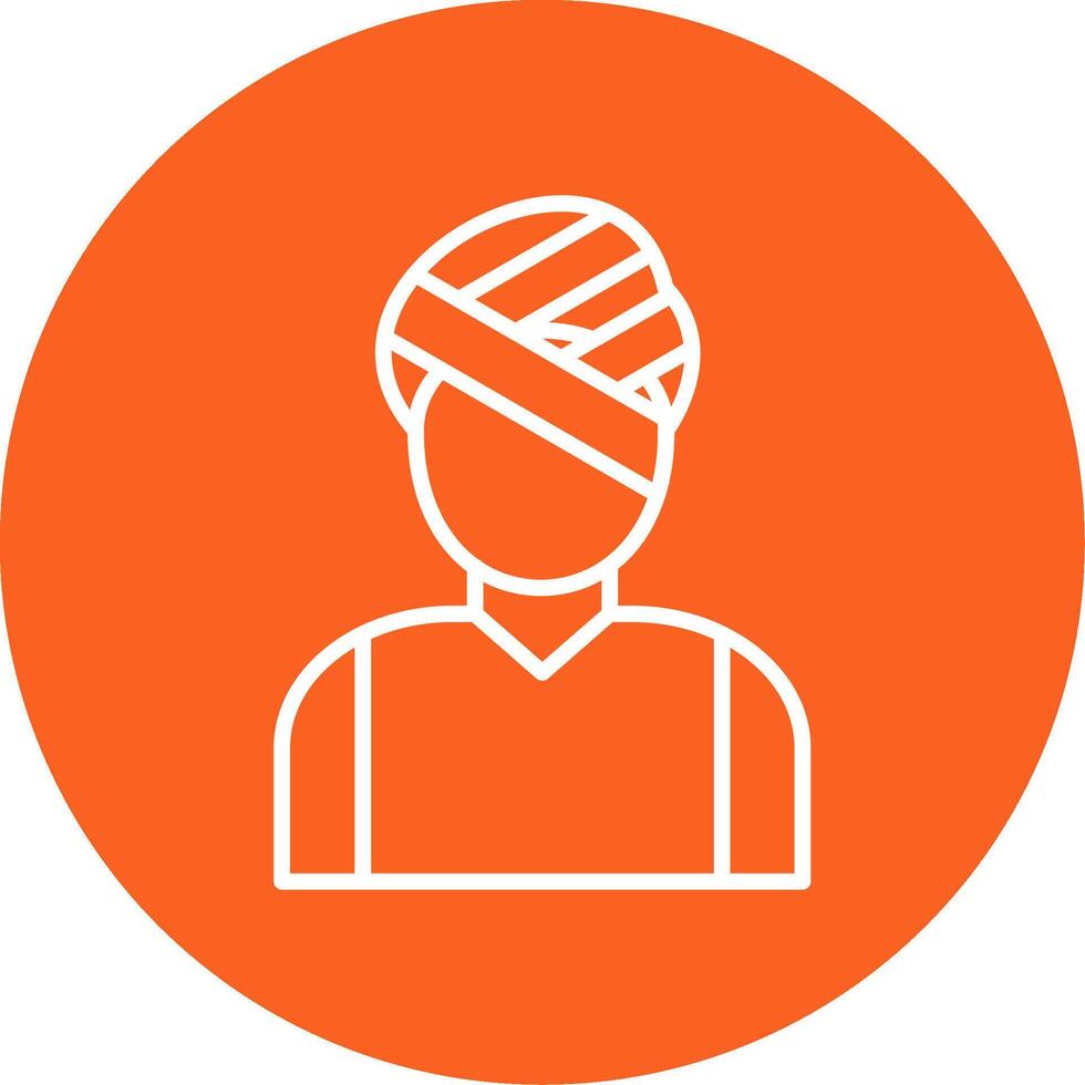 Head Injury Line Multi Circle Icon vector