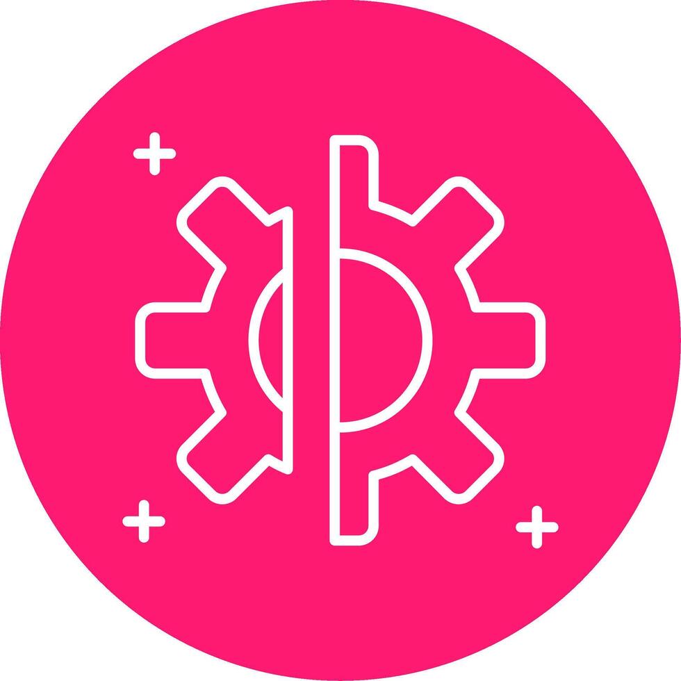 Disruption Line Multi Circle Icon vector