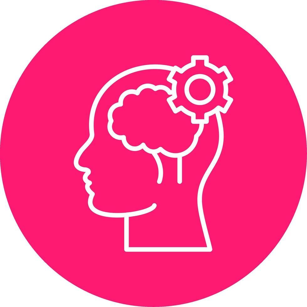 Cognitive Function Line Multi Circle Icon vector