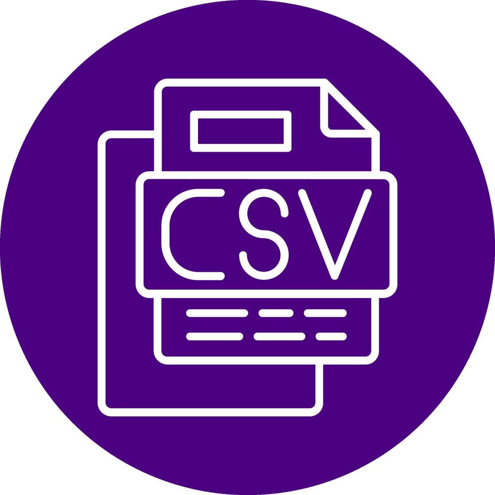 CSV File Line Multi Circle Icon vector