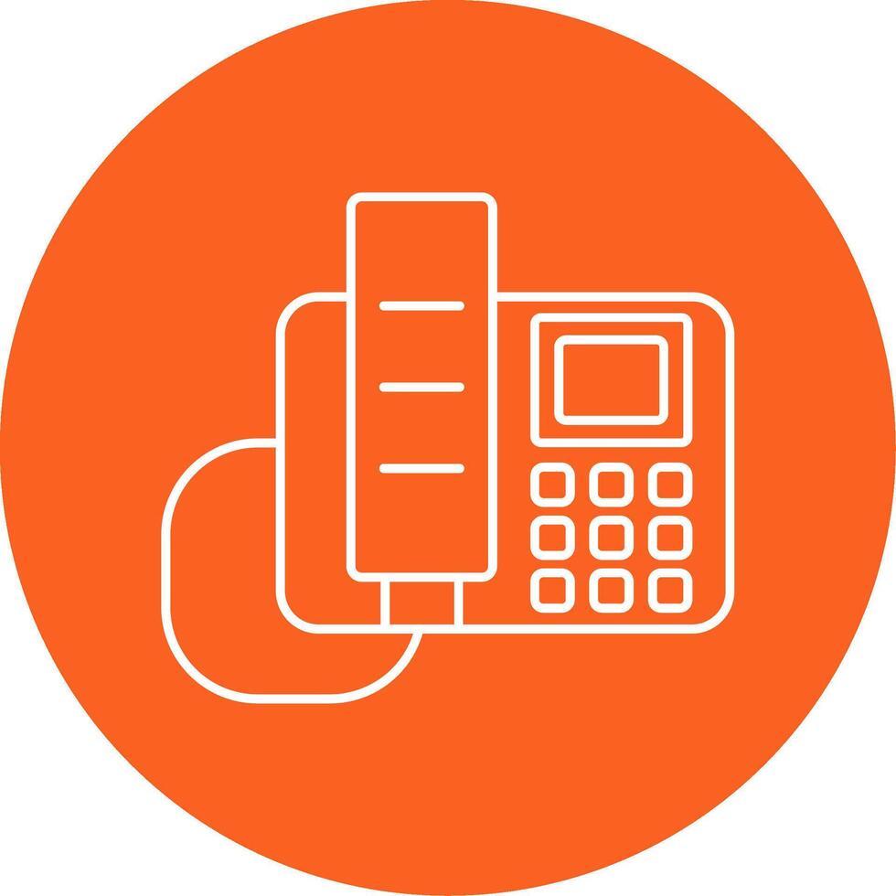 LandLine Multi Circle Phone Line Multi Circle Icon vector