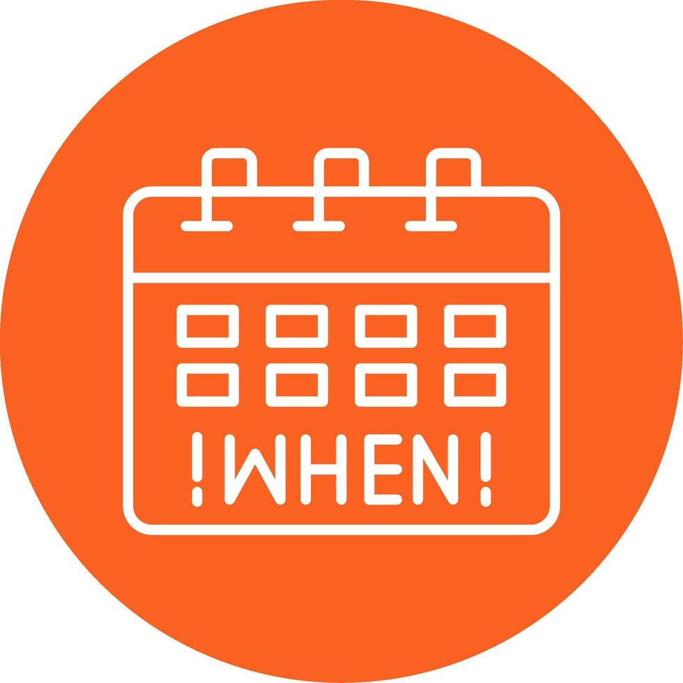 When Line Multi Circle Icon vector