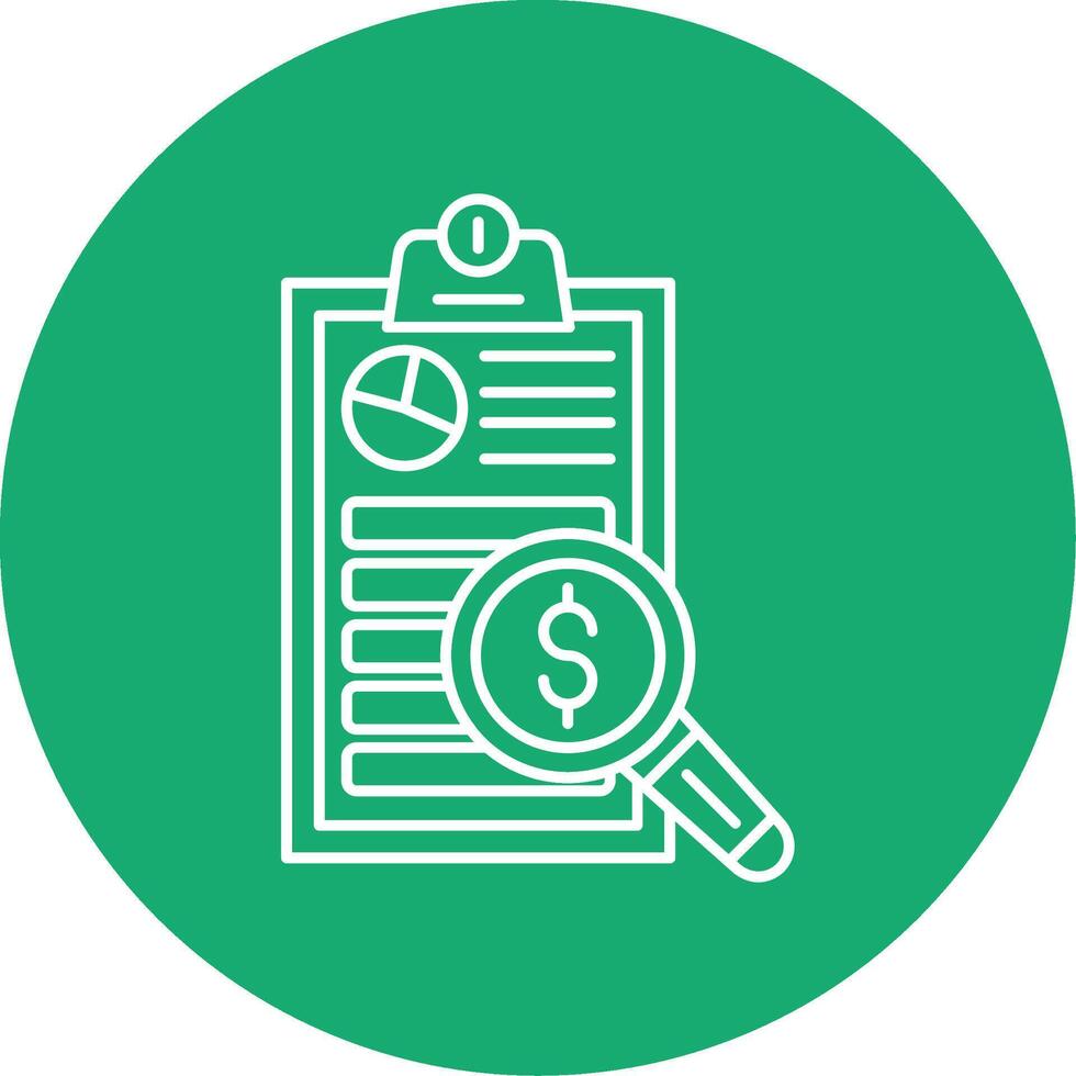 Auditing Line Multi Circle Icon vector