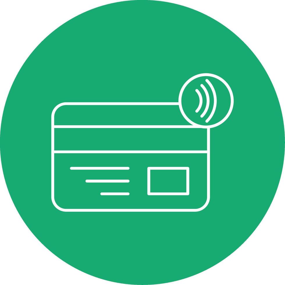 Nfc Payment Line Multi Circle Icon vector