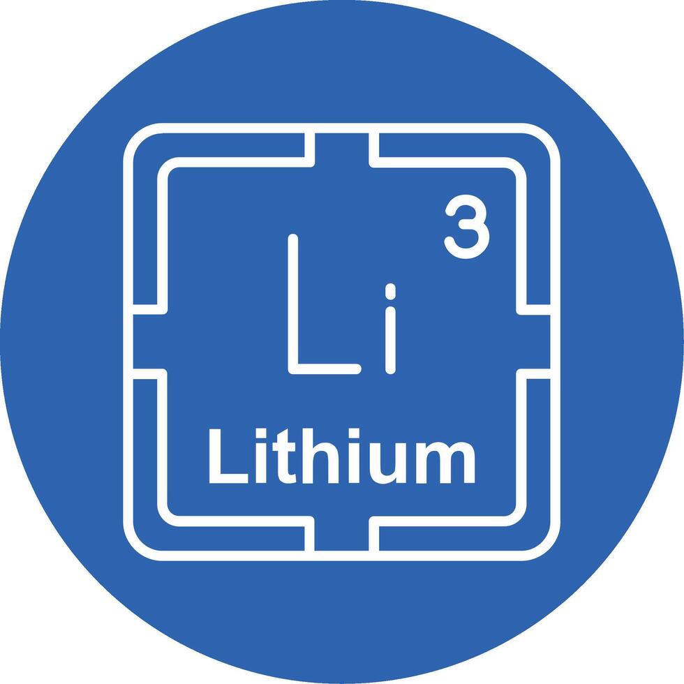 Lithium Line Multi Circle Icon vector