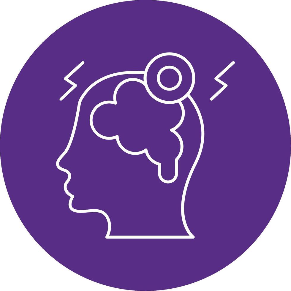 Headache Line Multi Circle Icon vector