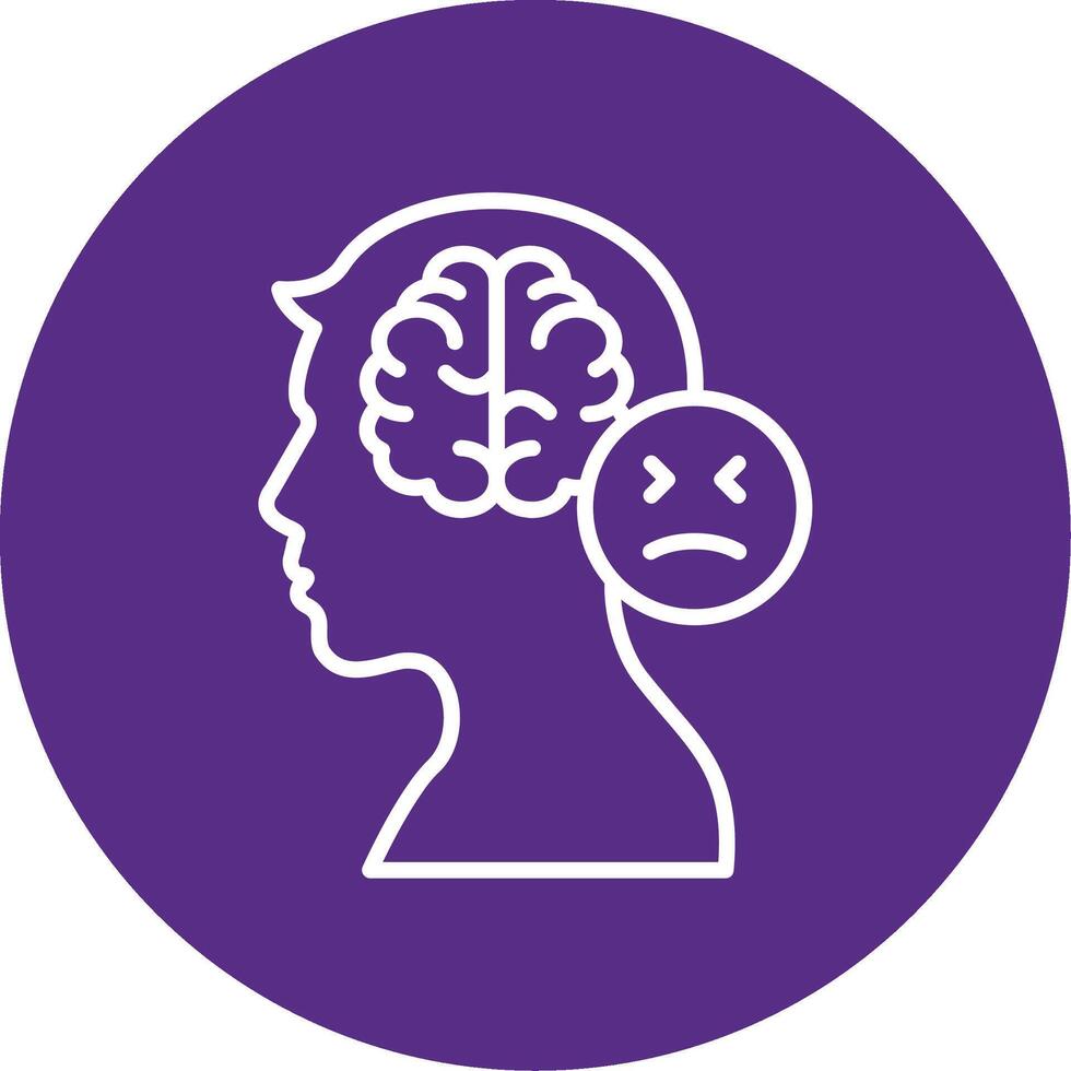 Mood Swings Line Multi Circle Icon vector