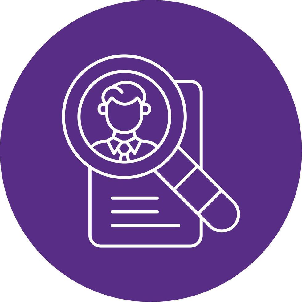 Search Employee Line Multi Circle Icon vector