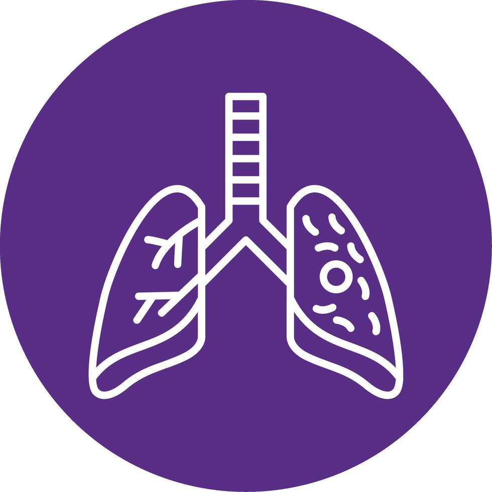Tuberculosis Virus Line Multi Circle Icon vector