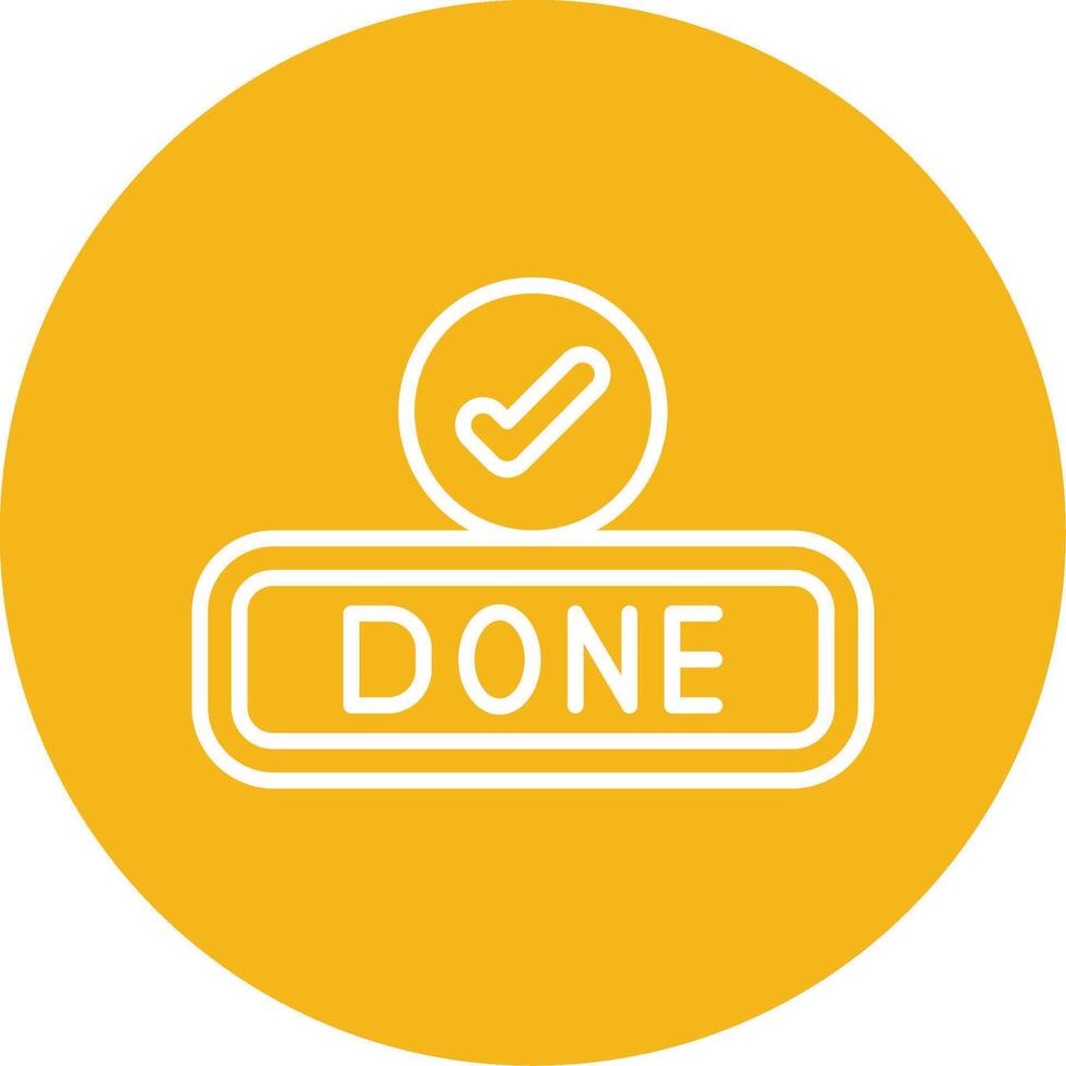 Done Line Multi Circle Icon vector