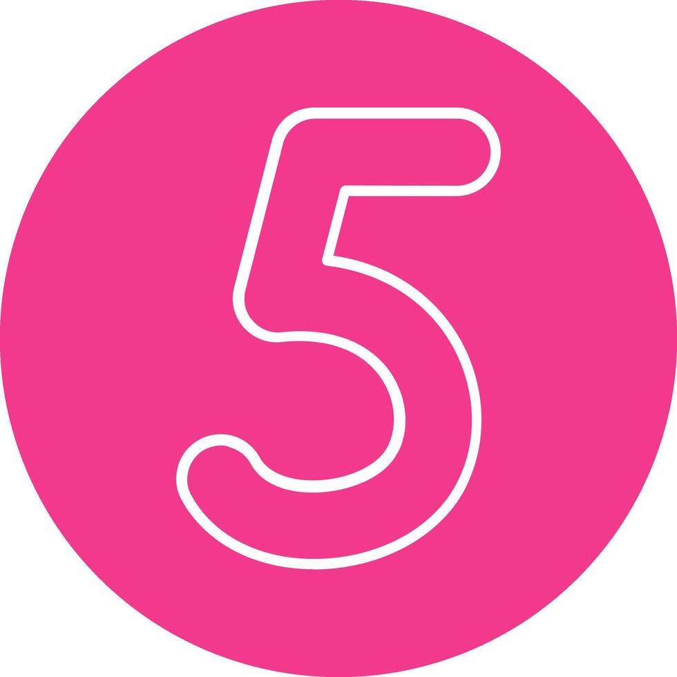 Five Line Multi Circle Icon vector