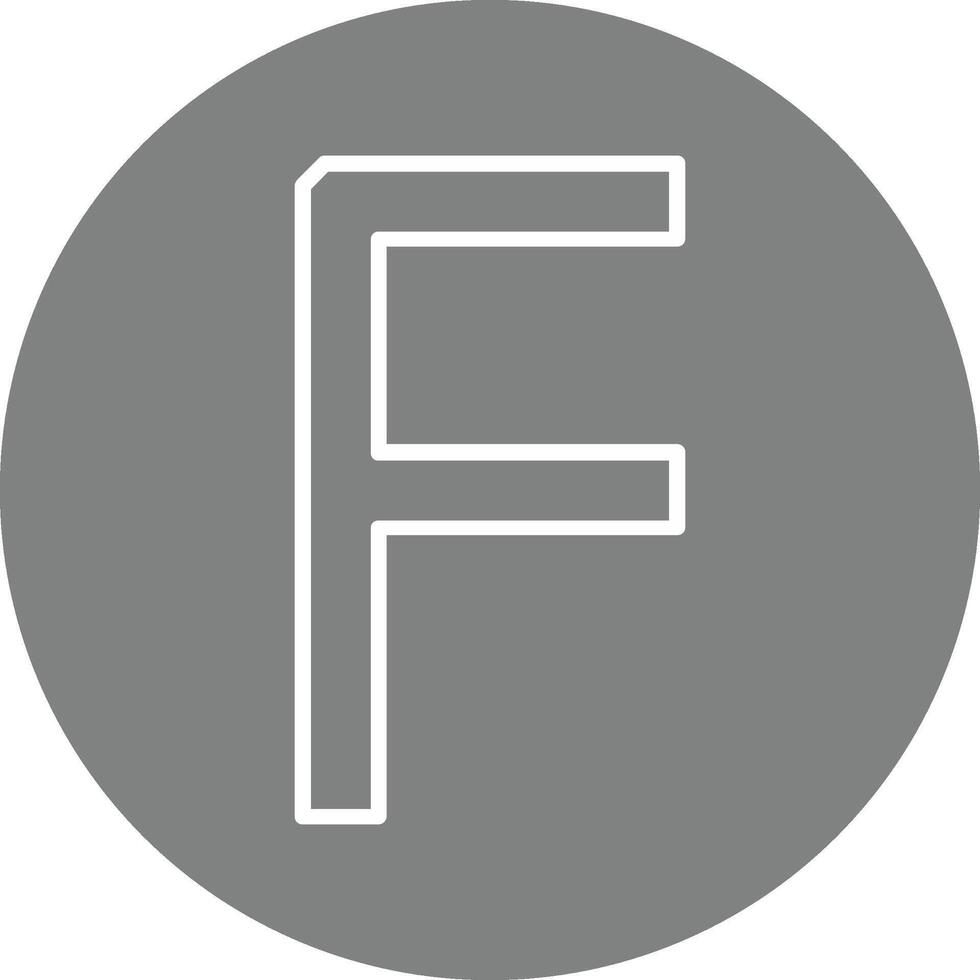 Capital F Icon vector