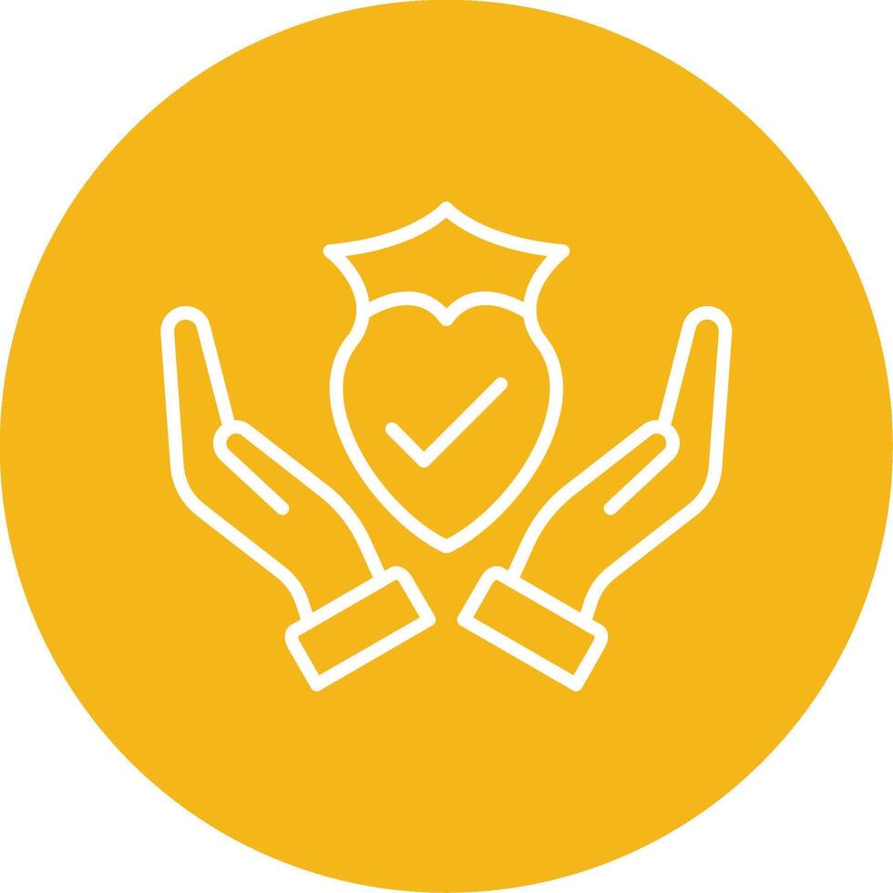 Trust Line Multi Circle Icon vector