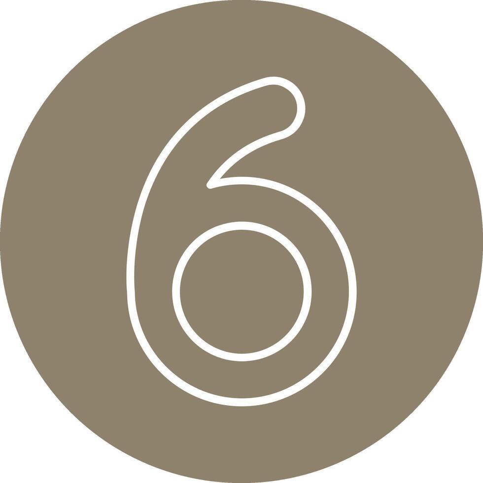 Six Line Multi Circle Icon vector
