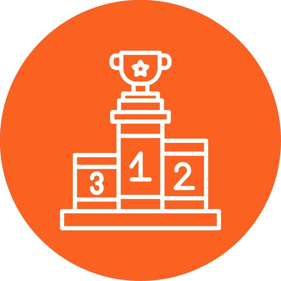 Podium Line Multi Circle Icon vector